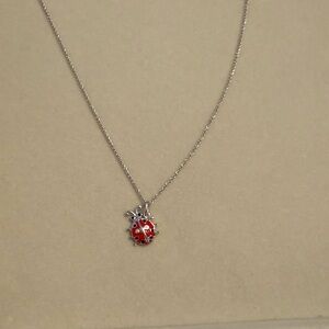 NWOT Robert Coin White Gold Lady Bug pendant